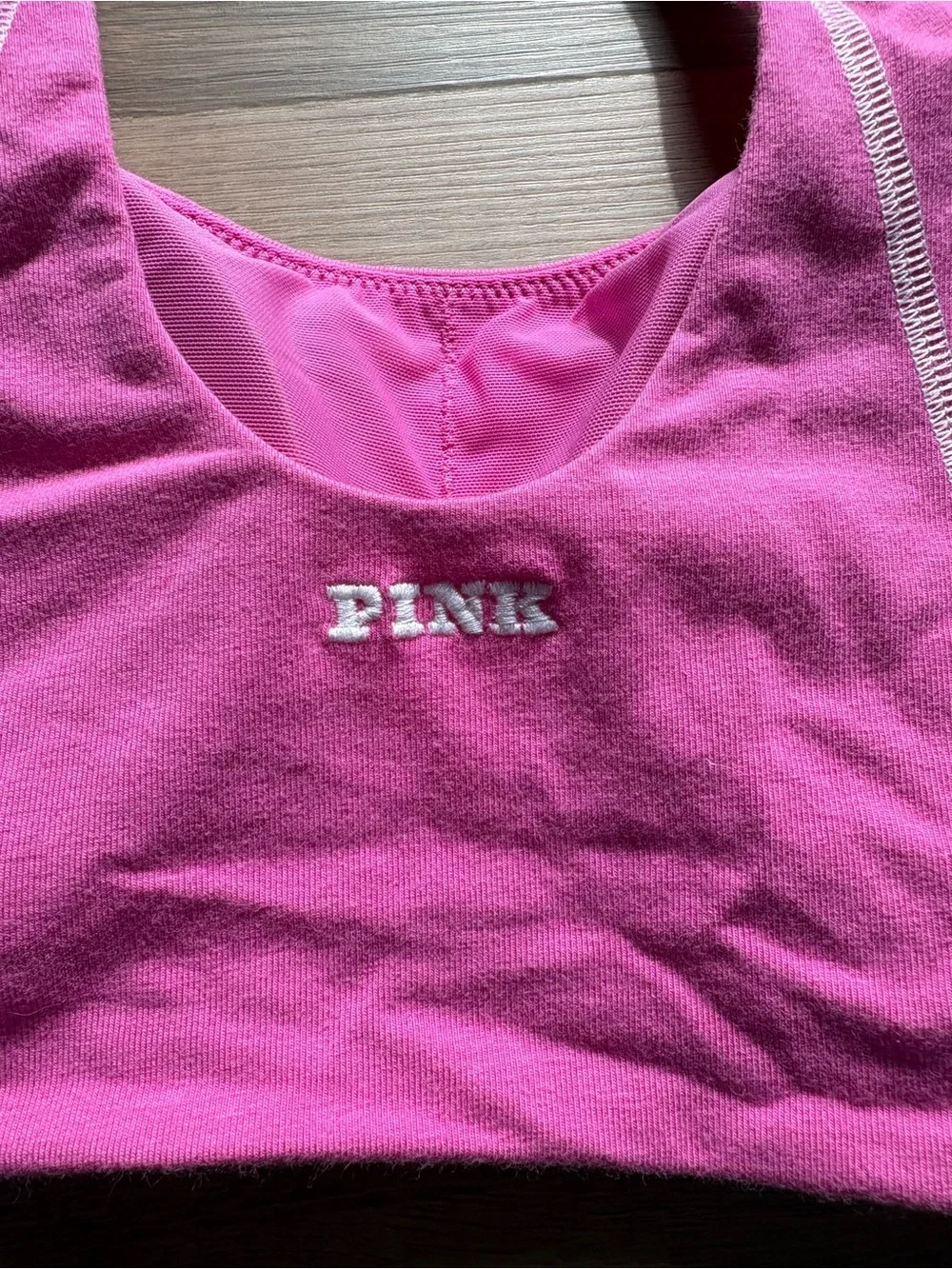 PINK Sports Bra Hot Pink Crop Top size XL